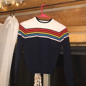 Forever 21 Retro Rainbow Sweater